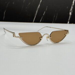 NEW GUCCI SUNGLASSES GOLD WOMEN CAT EYE EYEWEAR GUCCI GG1603S 002